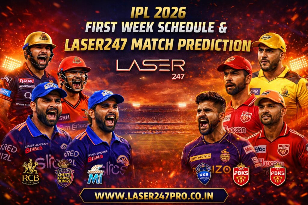 IPL 2026 First Week Schedule & Laser247 Match Prediction Guide