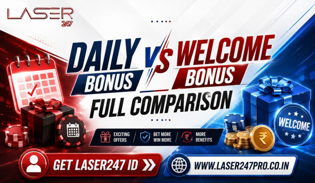 Daily vs Welcome Bonus on Laser247