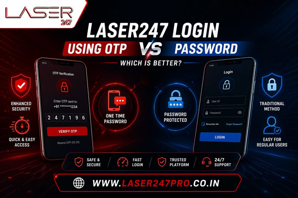 Laser247 Login Using OTP vs Password