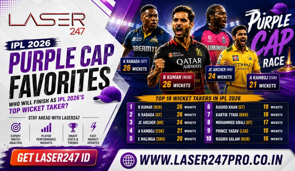 Laser247 IPL 2026 Purple Cap Favorites